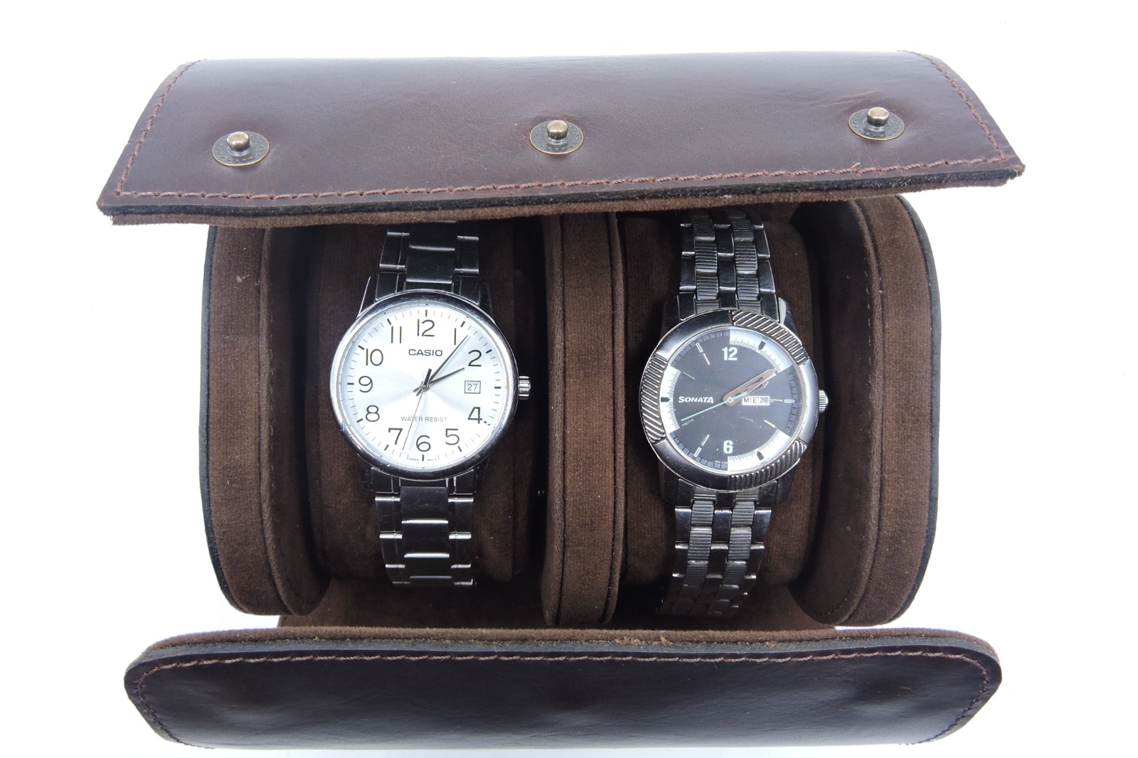 leather watch case